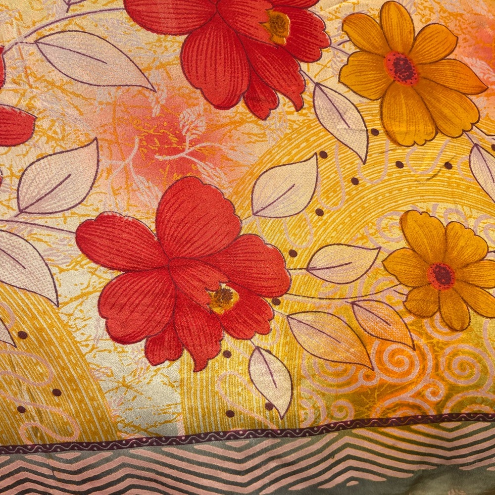 Colorful Vintage Silk Caftan - Picture 9 of 11